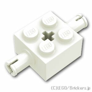 レゴ パーツ ホイール ホルダー - ブロック 2 x 2 [ White / ホワイト ] | LEGO純正品の バラ 売り