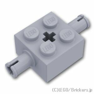 レゴ パーツ ホイール ホルダー - ブロック 2 x 2 [ Light Bluish Gray / グレー ] | LEGO純正品の バラ 売り