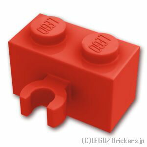 レゴ パーツ ブロック 1 x 2 - 垂直クリップ [ Red / レッド ] | LEGO純正品の バラ 売り