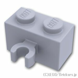 レゴ パーツ ブロック 1 x 2 - 垂直クリップ [ Light Bluish Gray / グレー ] | LEGO純正品の バラ 売り