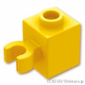 レゴ パーツ ブロック 1 x 1 - クリップ（垂直用） 凹スタッド [ Yellow / イエロー ] | LEGO純正品の バラ 売り
