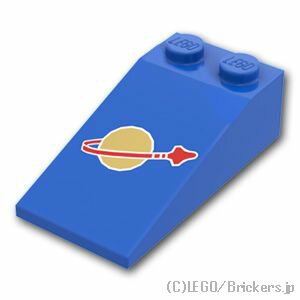 レゴ クラシック レゴ パーツ スロープ 18°4 x 2 - クラシックスペースロゴ [ Blue / ブルー ] | LEGO純正品の バラ 売り