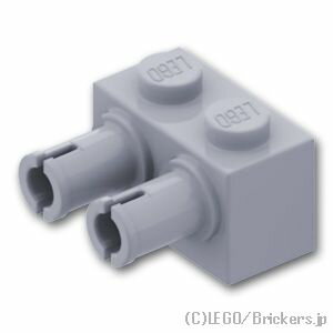 レゴ パーツ ブロック 1 x 2 - ピン2本 [ Light Bluish Gray / グレー ] | LEGO純正品の バラ 売り