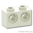 レゴ パーツ テクニック ブロック 1 x 2 - 穴2 [ White / ホワイト ] | LEGO純正品の バラ 売り