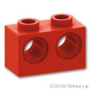 レゴ パーツ テクニック ブロック 1 x 2 - 穴2 [ Red / レッド ] | LEGO純正品の バラ 売り