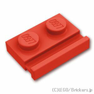 レゴ パーツ プレート 1 x 2 - ドアレール Red / レッド LEGO純正品の バラ 売り