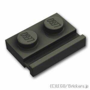 レゴ パーツ プレート 1 x 2 - ドアレール [ Black / ブラック ] | LEGO純正品の バラ 売り