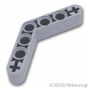 レゴ パーツ テクニック リフトアーム 1 x 7 - べント(4 - 4) [ Light Bluish Gray / グレー ] | LEGO純正品の バラ 売り