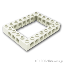 レゴ パーツ テクニック 枠ブロック 6 x 8 [ White / ホワイト ] | LEGO純正品の バラ 売り