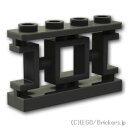 レゴ パーツ フェンス 1 x 4 x 3 - アジアン格子 [ Black / ブラック ]  LEGO純正品の バラ 売り