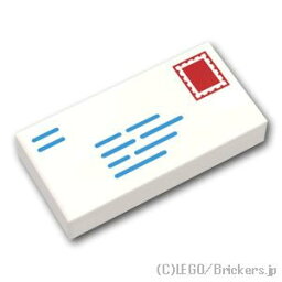 レゴ パーツ タイル 1 x 2 - 切手が貼られた郵便 [ White / ホワイト ] | LEGO純正品の バラ 売り