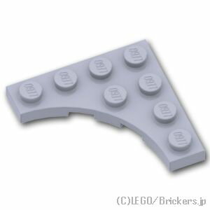 レゴ パーツ プレート 4 x 4 - カーブカットアウト [ Light Bluish Gray / グレー ]  LEGO純正品の バラ 売り