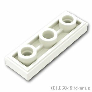 レゴ パーツ タイル 1 x 3 反転 - 穴付き [ White / ホワイト ] | LEGO純正品の バラ 売り