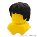 レゴ パーツ ミニフィグ ヘア - ボサボサのショートヘア [ Black / ブラック ] | LEGO純正品の バラ 売り