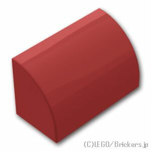 レゴ パーツ ブロック 1 x 2 x 1 - カーブトップ スタッドなし [ Dark Red / ダークレッド ] | LEGO純正品の バラ 売り