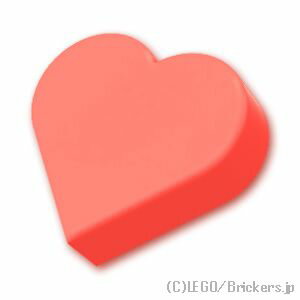 レゴ パーツ ラウンド タイル 1 x 1 - ハート [ Coral / コーラル ] | LEGO純正品の バラ 売り