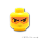 レゴ パーツ ミニフィグ ヘッド - エクソ・フォース HIKARU [ Yellow / イエロー ] | LEGO純正品の バラ 売り
