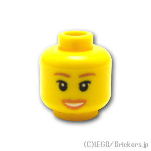 レゴ　パーツ　ミニフィグ　ヘッド　-　ナチュラルリップの笑顔