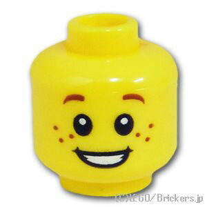 レゴ パーツ ミニフィグ ヘッド - 子供のそばかす笑顔  | LEGO純正品の バラ 売り