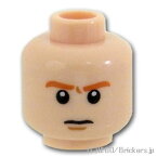 レゴ パーツ ミニフィグ デュアルヘッド - キリリ顔/あたふた顔 [ Light Nougat / ライトヌガー ] | LEGO純正品の バラ 売り
