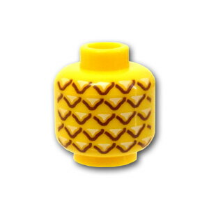 レゴ パーツ ミニフィグ ヘッド - パイナップル [ Yellow / イエロー ] | LEGO純正品の バラ 売り