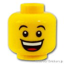 レゴ パーツ ミニフィグ デュアルヘッド - 笑顔 / 泣き顔 [ Yellow / イエロー ] | LEGO純正品の バラ 売り