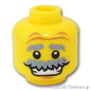レゴ パーツ ミニフィグ ヘッド - フサフサ髭のおじさん  | LEGO純正品の バラ 売り