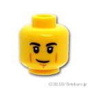 レゴ パーツ ミニフィグ ヘッド - 頬がこけたスマイル [ Yellow / イエロー ] | LEGO純正品の バラ 売り