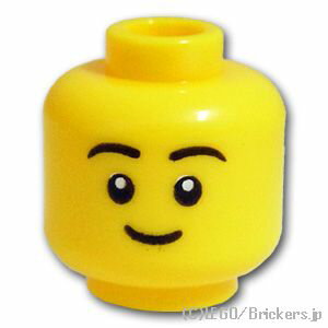 レゴ パーツ ミニフィグ ヘッド - スマイルとキリリ顔  | LEGO純正品の バラ 売り