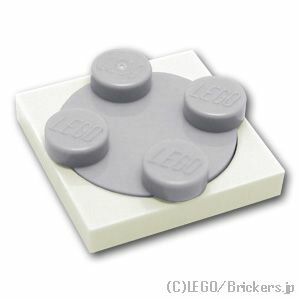 レゴ パーツ プレート 2 x 2 - ターンテーブルセット [ White / ホワイト ] | LEGO純正品の バラ 売り