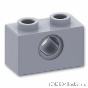 レゴ パーツ テクニック ブロック 1 x 2 - 穴1 Light Bluish Gray / グレー LEGO純正品の バラ 売り