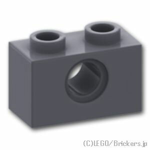 レゴ パーツ テクニック ブロック 1 x 2 - 穴1 Dark Bluish Gray / ダークグレー LEGO純正品の バラ 売り