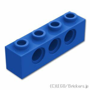 レゴ パーツ テクニック ブロック 1 x 4 - 穴3 [ Blue / ブルー ] | LEGO純正品の バラ 売り