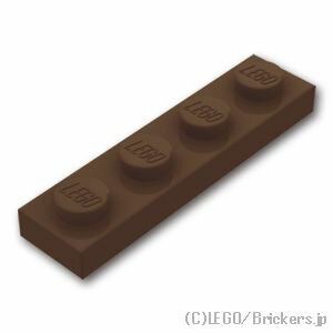 レゴ パーツ プレート 1 x 4 [ Dark Brown / ダークブラウン ] | LEGO純正品の バラ 売り