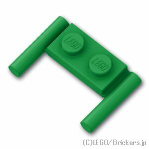 レゴ パーツ プレート 1 x 2 - ミニハンドル [ Green / グリーン ] | LEGO純正品の バラ 売り