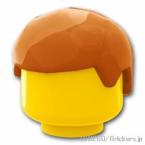 レゴ パーツ ミニフィグ ヘア - メンズ（七三分け） [ Dark Orange / ダークオレンジ ] | LEGO純正品の バラ 売り