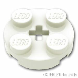 レゴ パーツ プレート 2 x 2 - ラウンド [ White / ホワイト ] | LEGO純正品の バラ 売り