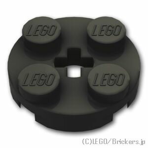 レゴ パーツ プレート 2 x 2 - ラウンド [ Black / ブラック ] | LEGO純正品の バラ 売り