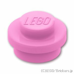 レゴ パーツ プレート 1 x 1 - ラウンド [ Bright Pink / ブライトピンク ] | LEGO純正品の バラ 売り