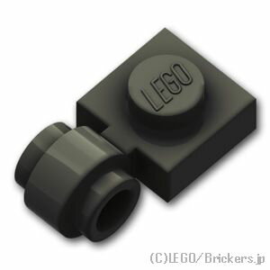 レゴ パーツ プレート 1 x 1 - ランプホルダー [ Black / ブラック ] | LEGO純正品の バラ 売り