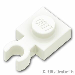 レゴ パーツ プレート 1 x 1 - 垂直クリップ [ White / ホワイト ] | LEGO純正品の バラ 売り