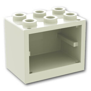 レゴ パーツ コンテナ 2 x 3 x 2 - 食器棚 凹スタッド [White/ホワイト] | LEGO純正品の バラ 売り