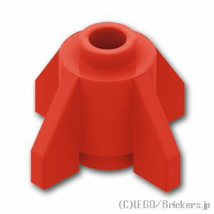 レゴ パーツ ブロック 1 x 1 - ラウンド フィン付 [ Red / レッド ] | LEGO純正品の バラ 売り