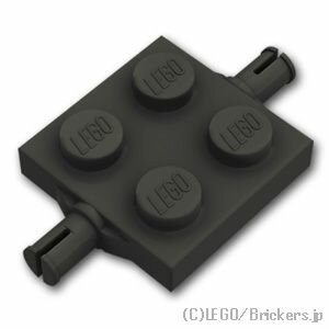 レゴ パーツ ホイール ホルダー - プレート 2 x 2 小径軸 [ Black / ブラック ] | LEGO純正品の バラ 売り