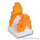 レゴ パーツ プレート 2 x 2 - ピクセルの炎 [ White / ホワイト ] | LEGO純正品の バラ 売り