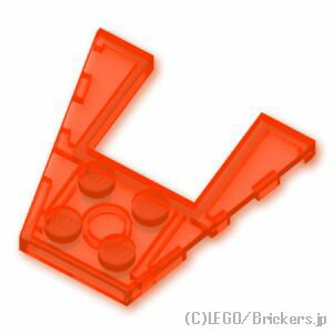 レゴ パーツ ウェッジプレート 4 x 4 [ Tr,Neon Orange / トランスネオンオレンジ(蛍光) ] | LEGO純正品の バラ 売り