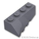 レゴ パーツ ウェッジ 4 x 2 - 右 [ Dark Bluish Gray / ダークグレー ] | LEGO純正品の バラ 売り