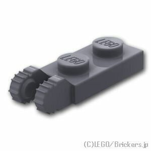 レゴ パーツ ヒンジ プレート 1 x 2 - 垂直ロック [ Dark Bluish Gray / ダークグレー ] | LEGO純正品の バラ 売り