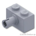 レゴ パーツ ブロック 1 x 2 - ピンとスタッドホルダー [ Light Bluish Gray / グレー ] | LEGO純正品の バラ 売り