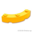 レゴ パーツ ブロック ラウンドコーナー 4 x 4 - マカロニ [ Bt,Lt Orange / ブライトライトオレンジ ] | LEGO純正品の バラ 売り